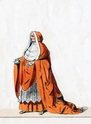Kardinaal Wolsey, kostuumontwerp voor Shakespeares toneelstuk, Henry VIII, 19e eeuw