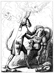 Karikatuur van Franz Anton Mesmer, ca. 1785