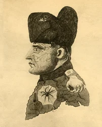 Karikatuur van Napoleon, ca. 1814, 1921