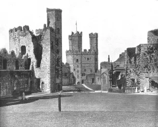 Carnarvon Kasteel, Noord-Wales, 1894