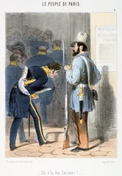 Cartoon met betrekking tot de Parijse Commune, 1870s