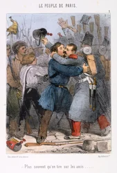Cartoon met betrekking tot de Parijse Commune