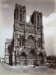 Kathedraal van Notre-Dame, Reims, Frankrijk, eind 19e of begin 20e eeuw