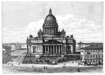 Kathedraal van St. Isaac, St. Petersburg, Rusland, 1900