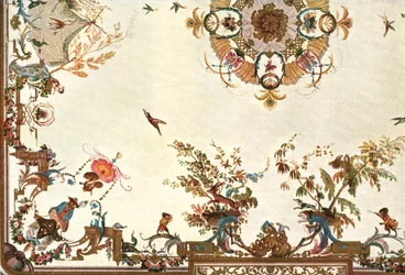 Plafond in de Grande Singerie, Château de Chantilly, Frankrijk