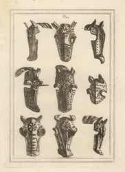 Chanfrons, champfrein of shaffrons voor bepantserde paarden
