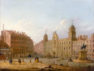 Charing Cross en Northumberland House, laat 18e eeuw