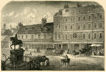 Charing Cross vanaf Northumberland House in 1750, 1881