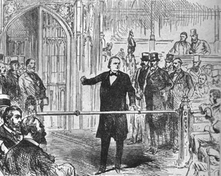 Charles Bradlaugh...Eisend het recht om de eed van trouw af te leggen...