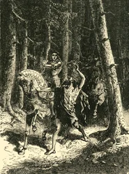 Karel VI in het bos van Le Mans, 1392, 1890