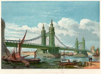 Chelsea Bridge, Londen, 1858
