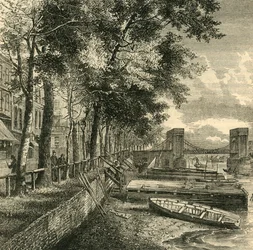Cheyne Walk en Cadogan Pier, ca. 1876