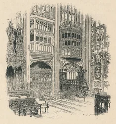 Koorbanken en Koninklijke Kast, St. Georges Kapel, 1895