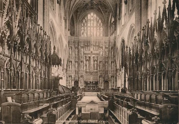 Koor van de Winchester Kathedraal, Hampshire, begin 20e eeuw