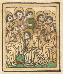 Christus wast de voeten van de apostelen