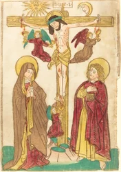 Christus aan het kruis met engelen, 1460-1465