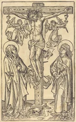 Christus aan het Kruis met Engelen, ca. 1490