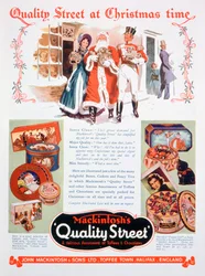 Kerstadvertentie voor Mackintoshs Quality Street, 1937
