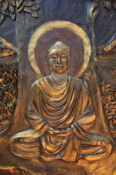 Shakyamuni Boeddha in meditatiehouding. Thay Ninh. Vietnam