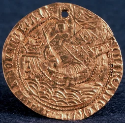 Munt Korabelnik van Tsaar Ivan III, Keerzijde: Heerser op zijn schip, 1471-1490