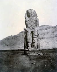 Kolossen van Memnon, Thebe, Egypte, 1852