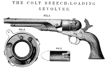 Colt Frontier revolver, uitgevonden door Samuel Colt 1814-62, ca. 1850