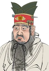 Confucius 551-479 v.Chr., Chinese filosoof. Van een wrijving van een marmeren plaat in een Confuciaanse tempel