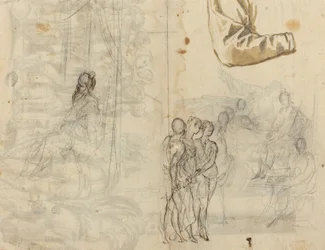 Kopie naar een historisch schilderij uit de kring van Paolo Veronese (recto), 16e eeuw