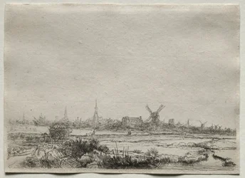 Kopie van uitzicht op Amsterdam vanuit het noordwesten
