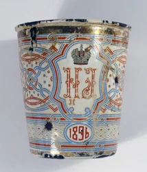 Kroningsbeker. Geschenk ter gelegenheid van de kroning van Nicolaas II, 1896