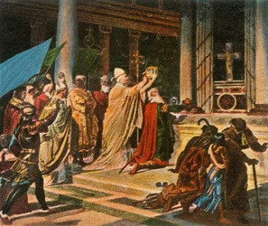 Kroning van Karel de Grote in Rome, eerste kerstdag, 800 n.Chr., 1936