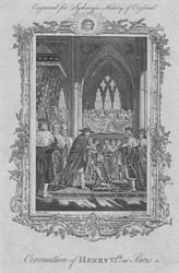 Kroning van Hendrik VI in Parijs, 1773.