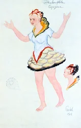 Kostuumontwerp voor Papegena, 1913