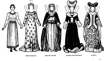 Kostuums van Mannen en Vrouwen zoals Gedragen in de Periode Toen Hendrik V Regeerde, ca. 1934