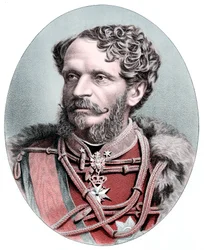 Graaf Julius Andrassy 1823-1890, Hongaarse staatsman, ca. 1880