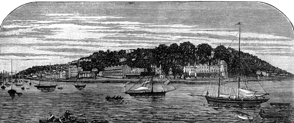 Haven van Cowes, Isle of Wight, eind 19e eeuw