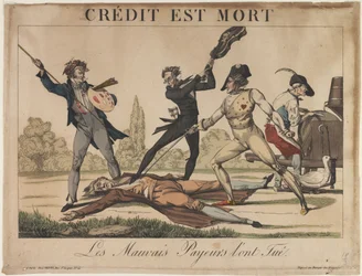 Crédit est Mort (Krediet is dood), vroege 19e eeuw
