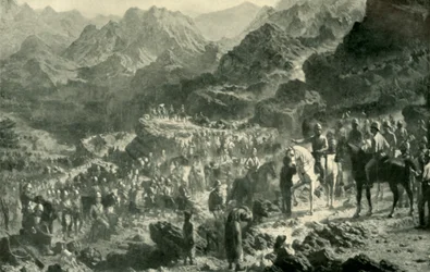 De Zamburak Kotal oversteken, 1901