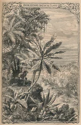 Crusoe Ontdekt Geiten op het Eiland, ca. 1870