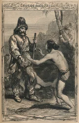Crusoe en Vrijdag, ca. 1870