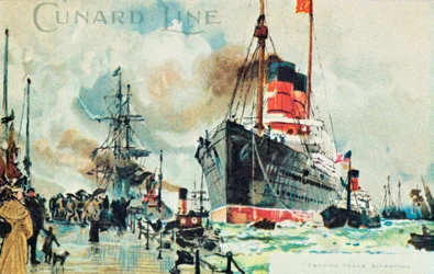 Cunard Line, Aanlegsteiger, Liverpool, c1900