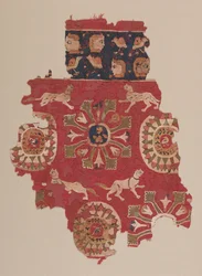 Gordijnfragment met Panters, 500s