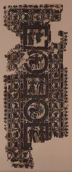 Gordijnpaneel met scènes van vrolijkheid, 500s