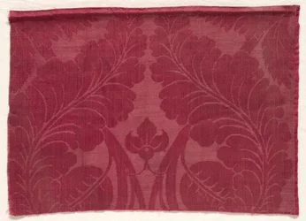 Damast met Blad- en Bloemmotief, 1700s - 1800s