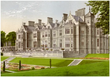 Dartrey, County Monaghan, Ierland, huis van de graaf van Dartrey, c1880