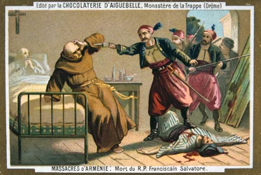 Dood van de eerwaarde vader Salvatore, een franciscaner monnik, 1895