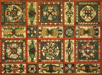 Decoratie in de Sint-Valentijnskerk, Chechlau, 1928