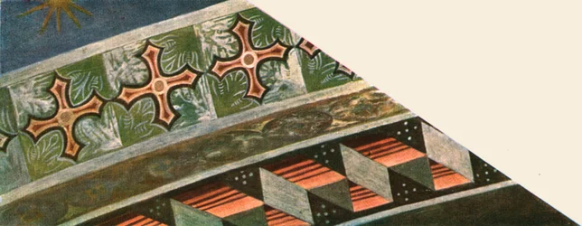 Decoratie in de Basiliek van Sint Franciscus, Assisi, Italië, 1928