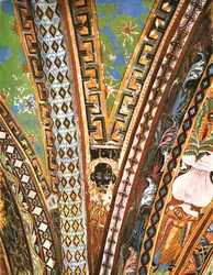 Decoratie in de Basiliek van Sint Franciscus, Assisi, Italië, 1928
