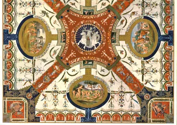 Decoratie in de Villa Madama, Rome, Italië, 1928